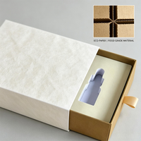 Boîte cadeau personnalisée multi-tailles de type tiroir, emballage en papier recyclé avec insert en éponge pour pièces électroniques, coffret cadeau