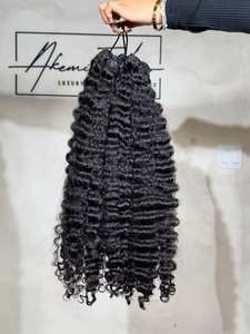 Spedizione Rapida, Capelli Indiani Grezzi <span class=keywords><strong>Ricci</strong></span> <span class=keywords><strong>Afro</strong></span> Kinky 4a 4b 4c, Extension di Capelli Umani Non Trattati a Doppia Trama - Product Image 1