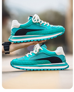 Chaussures en cuir à semelle épaisse pour hommes, nouvelle mode printemps/été, tendance, à semelle souple, confortables, sportives et décontractées - Product Image 6