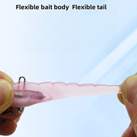 WEIHE 6 Renk 6.5cm 10.6g Silikon Kurşun Başlı Yumuşak Karides Yemi Hızlı Batan Esnek Swimbait Levrek, Alabalık, Turna, Kızıl Levrek için