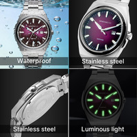 Montre à quartz pour homme en acier inoxydable, verre saphir, prête à l'exportation, fabricant OEM, emballage personnalisé, Uhren Herren, Montre Homme