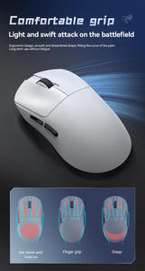 Souris personnalisée rechargeable, souris sans fil tri-mode, légère, Pixart 3311, jeu e-sport, souris filaire 2.4G BT USB - Product Image 3
