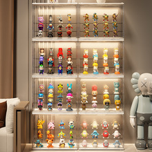 ชั้นเก็บของพลาสติกแบบพกพาสะดวกมีดีไซน์ตารางสำหรับตุ๊กตาห้องนั่งเล่นและอุปกรณ์เสริมการจัดระเบียบ - Product Image 5