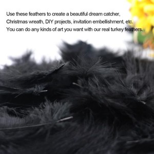 200 Uds 4-6 pulgadas <span class=keywords><strong>plumas</strong></span> negras de pavo esponjoso <span class=keywords><strong>para</strong></span> manualidades <span class=keywords><strong>atrapasueños</strong></span> flecos adorno <span class=keywords><strong>plumas</strong></span> de colores Paquete de accesorios - Product Image 5