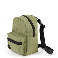 Sac à dos mignon en polyester avec motif Golden Retriever, fermeture éclair, motif uni, pour chiens et chats pour transporter leurs propres effets.