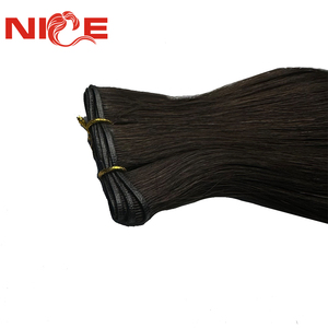 Invisible Genius Weft Russian Real Human Hand Tied Weft Hair 100% sin procesar cutícula alineada Genius Weft Extension - Product Image 3