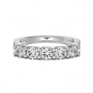 Dylam Exclusive Design 925 Sterling <b>Silver</b> 5A Cubic Zirconia Wedding <b>Eternity</b> Promise Engagement Women Band <b>Rings</b> - Product Image 1