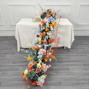 Fábrica de Flores Artificiales DKB, Camino de Mesa de Flores Amarillo Naranja Personalizado, Decoración para Bodas, Eventos y Fiestas - Product Image 2