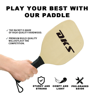 Factory-Direct Premium 4-Piece Wooden <b>Pickleball</b> Rackets Durable Portable Outdoor Game <b>Equipment</b> - Product Image 6