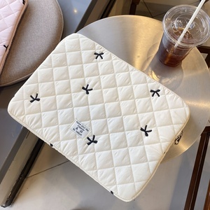 Bền Xách Tay 13 '/15.6' MacBook iPad Pro 11 'Máy Tính Xách Tay Tay Áo Thêu Bow Không Gian Mềm Cotton Túi Bảo Vệ Túi Xách - Product Image 4