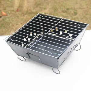 ตัวอย่างฟรี โรงงานผลิตโดยตรง บาร์บีคิวถ่านแบบพกพาขนาดเล็กสีดำ พับได้ ใช้แล้วทิ้ง บาร์บีคิวสำเร็จรูป - Product Image 2