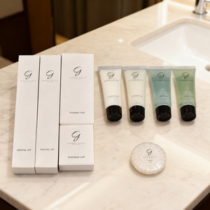 Biểu tượng tùy chỉnh cá nhân khách sạn phòng tắm vệ sinh răng miệng <span class=keywords><strong>Kit</strong></span> tiện nghi dùng một lần - Product Image 1