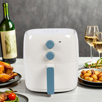 Friteuse à air électrique moderne 6L sans huile, surface de cuisson antiadhésive, nettoyage facile, thermostat réglable, vente en gros