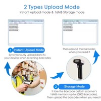 Eyoyo-Lector de código de barras 2D, inalámbrico, 2,4g, USB, Bluetooth, CCD, para iPad, iPhone, teléfonos Android