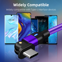 Câble de données Micro USB Type C à charge rapide 3A, gaine en nylon PVC pour iPhone Android Mobile 2M 1M 0.5M