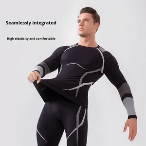 <span class=keywords><strong>Tuta</strong></span> da sci aderente autunno inverno per pantaloni ad asciugatura rapida da corsa sportiva Anti-batterica Base <span class=keywords><strong>termica</strong></span> antibatterica - Product Image 5