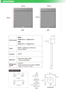 Fabricante directo pantalla retráctil rodillo cremallera pista sistema ciego <span class=keywords><strong>para</strong></span> Patio balcón restaurante Gazebo - Product Image 5