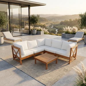 Modern Traditional Chesterfield Wood Sofa Bed Set Apartment Villa Hotel Outdoor Living Room Furniture Foldable Modular - Product Image 2