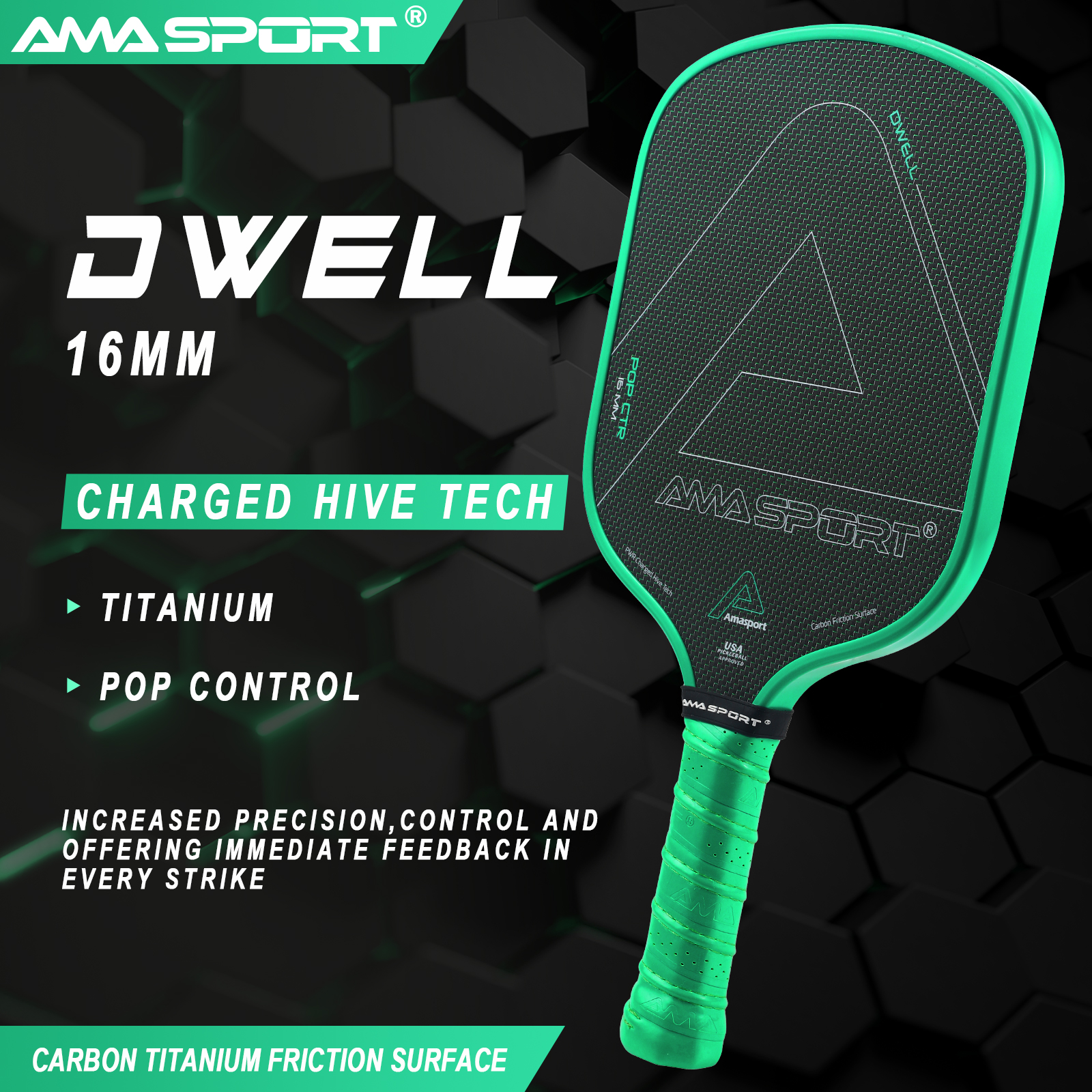 全国送料無料・イイ店 Approved USAPA 2024 Titanium Max Dwell - Paddle Pickleball ラケット(硬式用)