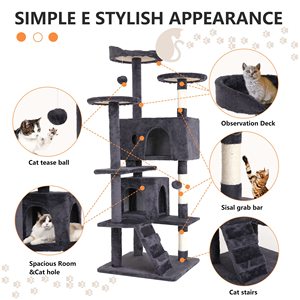 Torre de escalada Paraíso Natural al por mayor, árboles modernos para gatos y rascadores, torre de árbol para gatos, casa de árbol para gatos - Product Image 6