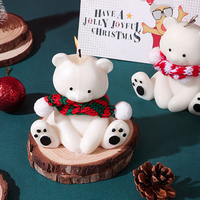 Neues Design Niedliche Tierförmige Aromatherapie-Duftkerzen Weihnachten Süße Bären- und Katzenförmige Duftkerzen aus Sojawachs Geschenkset