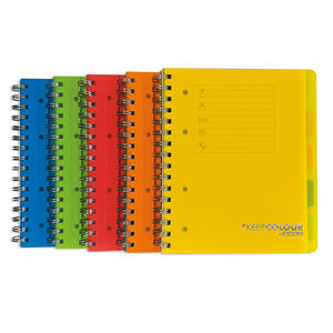 ARDA - Quaderno a spirale KEEP COLOUR con divisori, 120 fogli a quadretti da 5 mm, assortiti - Product Image 1