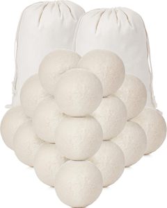 Boules de séchage en laine durables, 100% naturelles, 6 boules de séchage en laine feutrée naturelle et réutilisable, taille XL, lot de 6 - Product Image 5