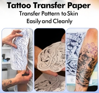 Papel para Plantillas de Tatuajes LUCK JINGLE A4, Resistente al Agua y al Aceite, 4 Páginas, para Impresora Térmica Portátil A46/D80/L82 (Certificado CE)