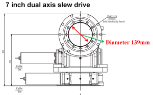 Luoyang <span class=keywords><strong>JW</strong></span> - Accionamiento de Giro de Doble Eje Encapsulado de 9'' SDE9 para Seguidor Solar Fotovoltaico - Product Image 6