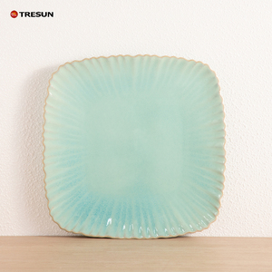 Assiette en grès céramique de luxe réactive émaillée de 10,5 pouces, prix de gros usine Chine, personnalisable OEM pour restaurant - Product Image 4