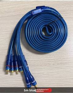 2RCA and to 4RCA double-shielded <b>car</b> cable, customizable RCA audio cable - Product Image 1