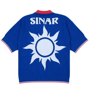 Pull personnalisé avec logo, pull à manches courtes pour homme, tricot décontracté, tricot de football, polo en tricot, pull vintage personnalisé - Product Image 2