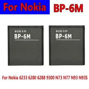 แบตเตอรี่ทดแทน Li-ion 1100mAh รุ่น BP-6M BP6M BP 6M สำหรับโทรศัพท์ <span class=keywords><strong>Nokia</strong></span> 6233 6280 6288 9300 N73 N77 N93 N93S - Product Image 4