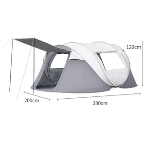 Tenda da Campeggio Familiare <span class=keywords><strong>per</strong></span> 5-8 Persone in Tessuto Oxford, 4 <span class=keywords><strong>Stagioni</strong></span>, 1 Camera da Letto, 1 Soggiorno, Impermeabile, Portatile <span class=keywords><strong>per</strong></span> Esterni - Product Image 4
