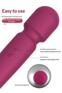 Vibrador de Lujo con Carga USB, Tamaño Pequeño/Grande, con 8 Modos de Vibración, Silicona, Resistente al Agua, Juguete Sexual para Adultos - Product Image 3