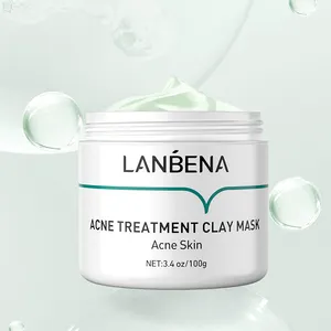 LANBENA 100g akne tedavisi kil maskesi nicotinamide arbutin oligopeptides cadı hazel beyazlatma parlatıcı kil çamur maskesi