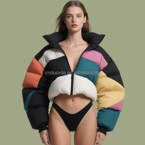 Giacca da <span class=keywords><strong>Donna</strong></span> Corta Piumino Trapuntato da Esterno Softshell Invernale Impermeabile Eco-friendly per Sci Cappotto da <span class=keywords><strong>Donna</strong></span> in Piuma Personalizzato - Product Image 4