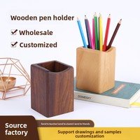 Porte-stylos en bois et bambou personnalisables, écologiques et créatifs, pour le bureau, les télécommandes et les boîtes de rangement pour fournitures de bureau