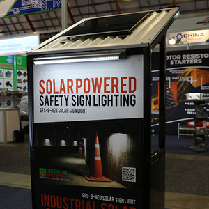 Biển Quảng Cáo Năng Lượng Mặt Trời Hợp Kim Nhôm Tích Hợp Đèn Led Góc Tường Ngoài Trời Đèn Chiếu Biển Hiệu An Toàn Cho Nhà Kho - Product Image 5