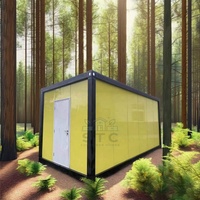 Maison conteneur préfabriquée pour hôtel de jardin, conteneur d'emballage plat pour studio, module conteneur d'installation rapide pour café