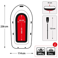 Ensemble gonflable de Kayak léger personnalisé avec rames pour voyage et maison, prix de gros