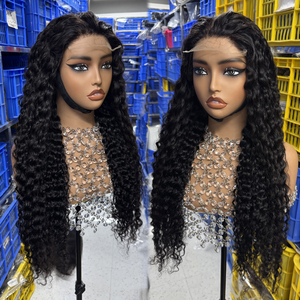 250% Dichtheid 40 Inch Krullende Deep Wave Braziliaans Echt Haar Lace Front Pruiken met Transparante HD voor Kantloze Natuurlijke Zwarte Kleur - Product Image 3
