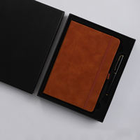 Carnet de notes professionnel en cuir PU A5, personnalisable avec logo imprimé, avec emplacement pour stylo, fermeture élastique, cadeau d'entreprise