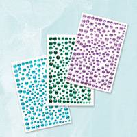 Vente en gros de perles de strass mélangées 8,5x12cm 3,4,5mm, autocollants décoratifs pour scrapbooking, autocollants miroir en acrylique