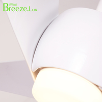 Breeze.Lux-Lámpara de araña LED de 52 pulgadas, ventilador de techo, 3 aspas con control remoto, diseño tradicional elegante para baños grandes