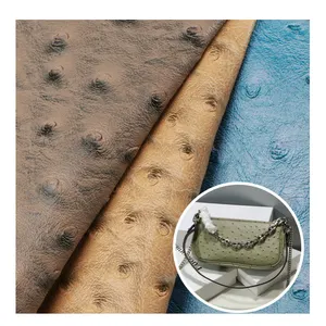 На заказ 0,95-1,15 мм страусиная кожа ПВХ веганская Нетканая подложка с принтом искусственная кожа синтетическая кожа для украшения сумки