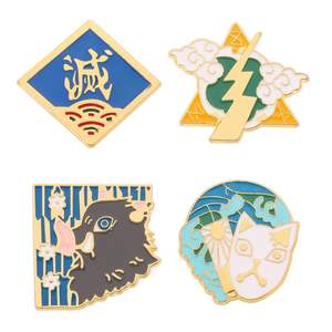 71 desain Jepang Anime <span class=keywords><strong>Demon</strong></span> <span class=keywords><strong>Slayer</strong></span> Pin logam bros koleksi Kawaii lembut Enamel kerah Pin pakaian - Product Image 5