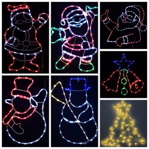 Cadre en acier à LED étanche pour l'extérieur, grande douche de pluie, étoile de noël, fête de noël, décoration de fête, figurines, lumières en corde - Product Image 6