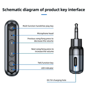 2024 HG Hot Bán <span class=keywords><strong>Bluetooth</strong></span> xe <span class=keywords><strong>Receiver</strong></span> 3.5 mét aux jack cắm <span class=keywords><strong>Bluetooth</strong></span> <span class=keywords><strong>Receiver</strong></span> cho đối với gia đình hoặc xe hệ thống âm thanh - Product Image 5