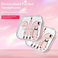 Écouteurs filaires USB Type C personnalisés avec motif étoile mignon, semi intra-auriculaires avec micro pour smartphone Samsung – Vente en gros